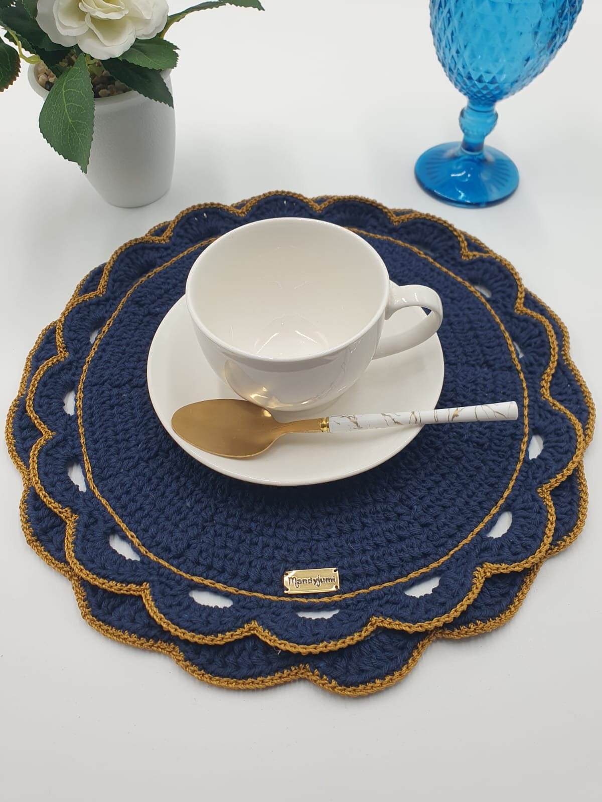 Set de 6 Individuales de Mesa de Ganchillo (Crochet) - 33cm - Imagen 3